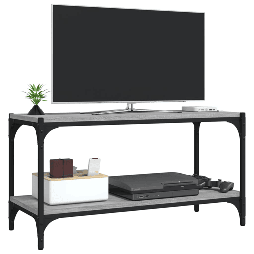 Móvel de TV - Modulo de TV - Armário de TV 80x33x41 cm derivados madeiraaço cinzento sonoma