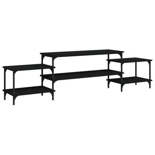 Móvel de TV - Modulo de TV - Armário de TV 197x35x52 cm derivados de madeira preto