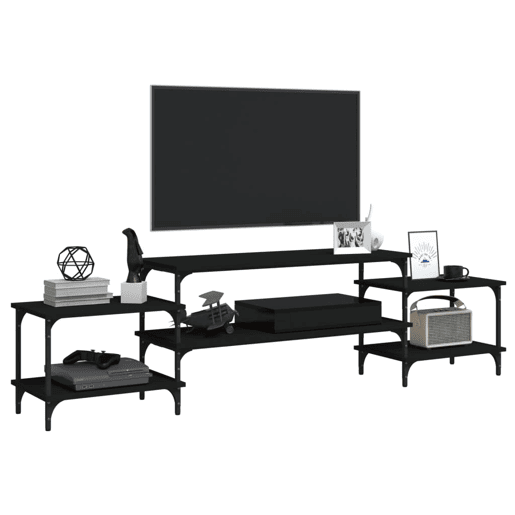 Móvel de TV - Modulo de TV - Armário de TV 197x35x52 cm derivados de madeira preto