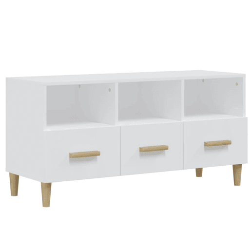 Móvel para TV - Móvel de TV - Armário de TV 102x36x50 cm madeira processada branco