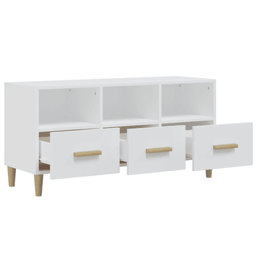 Móvel para TV - Móvel de TV - Armário de TV 102x36x50 cm madeira processada branco