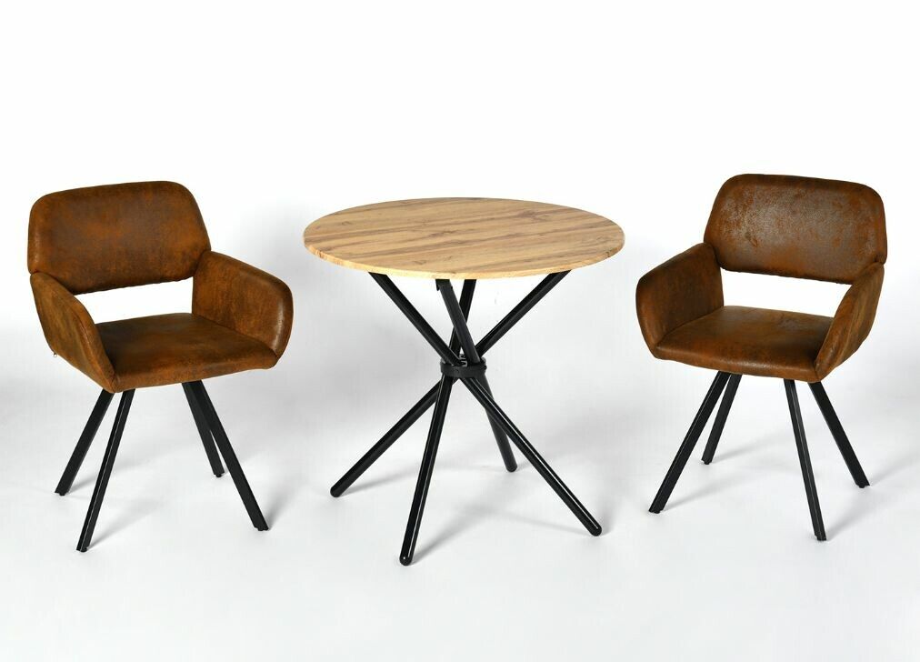 Juego de mesa de comedor y 2 sillas