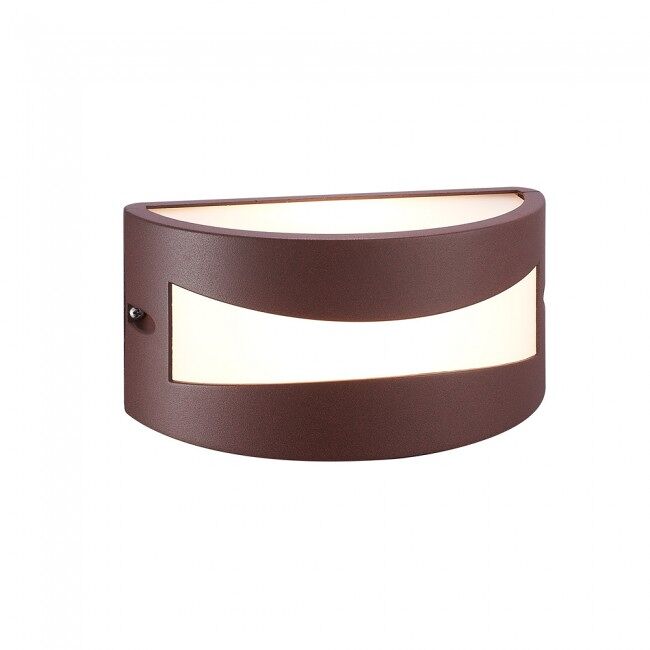 Aplique de exterior Basic Aluminio - PC Moderno Marrón