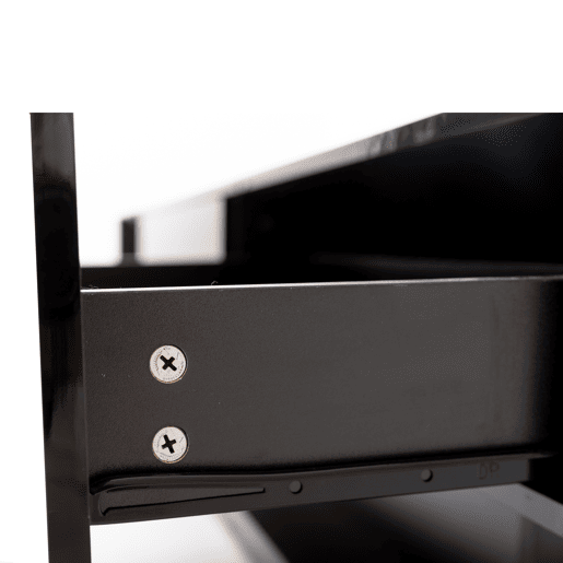 Suporte para TV 170cm com LED e ecrã de vidro - 2 gavetas - Preto