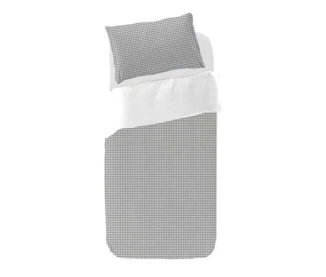 Funda nórdica bebé vichy vichy - gris - maxicuna (110x140)