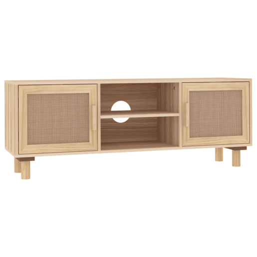 Móvel de TV - Modulo de TV - Armário de TV 105x30x40 cm pinho maciçovime natural castanho