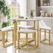 Conjunto de mesas y sillas de comedor 80x80 Conjunto de mesas y sillas de comedor 80x80 Blanco