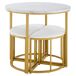 Conjunto de mesas y sillas de comedor 80x80 Conjunto de mesas y sillas de comedor 80x80 Blanco
