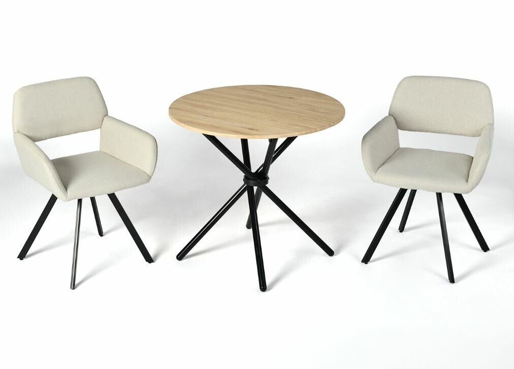 Juego de mesa de comedor y 2 sillas