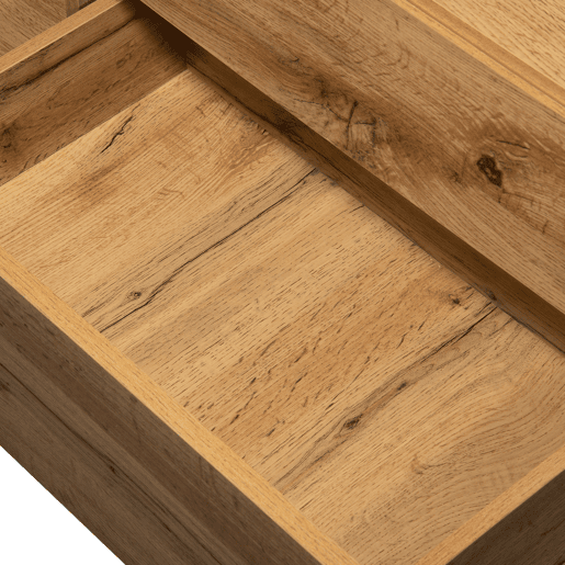 Móvel TV 180cm - 2 gavetas e 5 compartimentos - estilo industrial - Natural