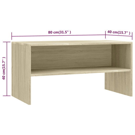 Móvel de TV - Modulo de TV - Armário de TV 80x40x40 cm derivados de madeira carvalho sonoma