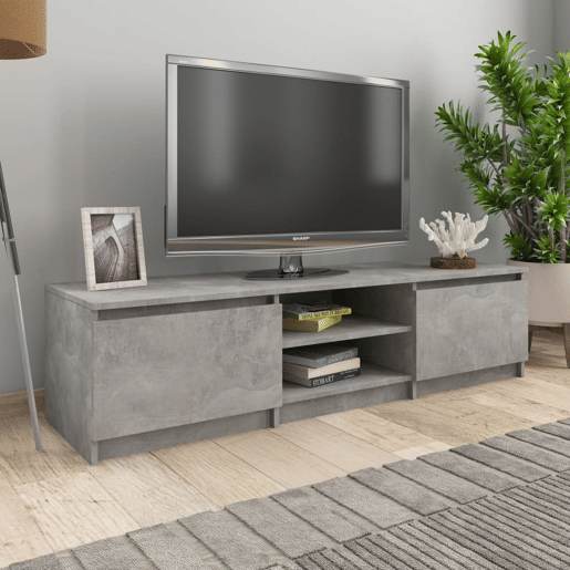 Móvel de TV - Modulo de TV - Armário de TV derivados de madeira cinzento concreto