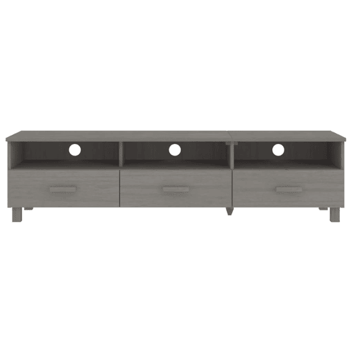 Móvel de TV - Modulo de TV - Armário de TV HAMAR 158x40x40 cm pinho maciço cinza-claro