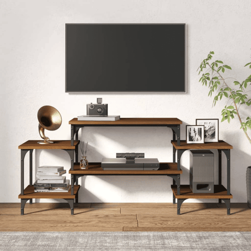 Móvel de TV - Modulo de TV - Armário de TV 117x35x52 cm derivados de madeira carvalho castanho