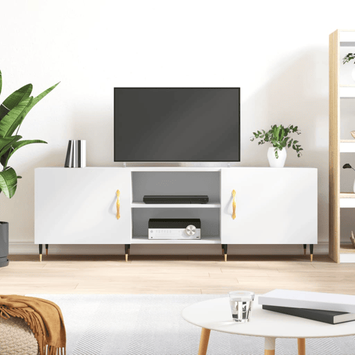 Móvel para TV - Móvel de TV - Armário de TV 150x30x50 cm derivados de madeira branco
