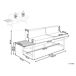 Beliani Banco Madera de acacia GIAVENO Beliani Banco Madera de acacia GIAVENO Blanco/ Madera