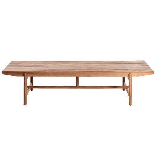 Bancos de jardim com almofadas GIAVENO 210 cm Madeira de acácia Branco creme