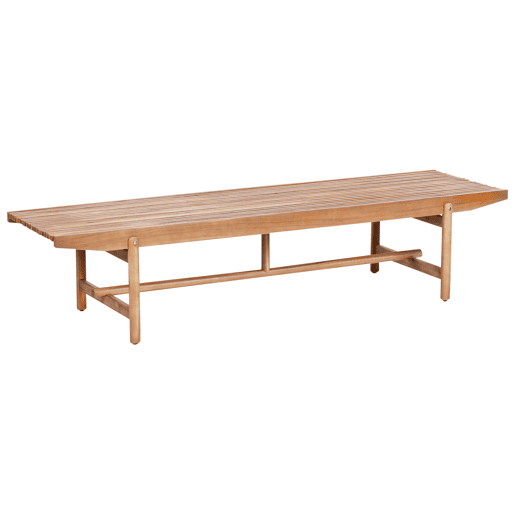 Bancos de jardim com almofadas GIAVENO 210 cm Madeira de acácia Branco creme
