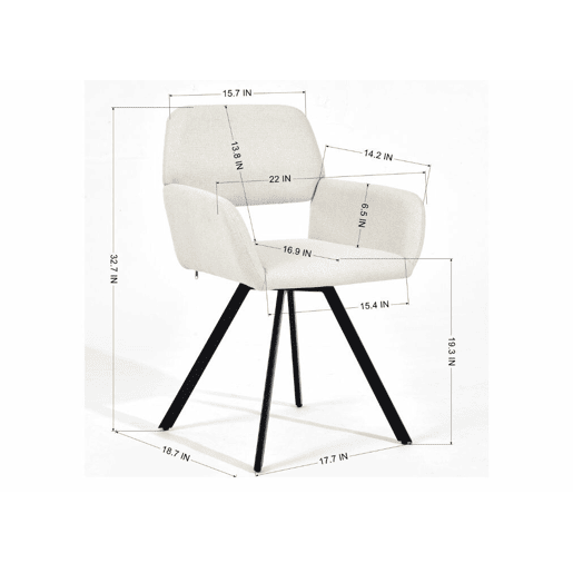 Mesa elástica em mármore branco WHALEN com perna preta + mesa giratória California KD Bege *2