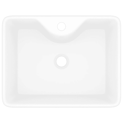 Lavatório - Lavabo - Pia de banheiro cerâmica redondo com furo para torneira, quadrado,branco