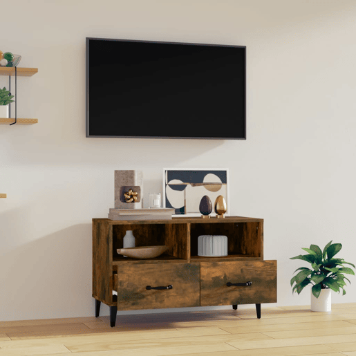 Móvel de TV - Modulo de TV - Armário de TV 80x36x50 cm derivados de madeira carvalho fumado