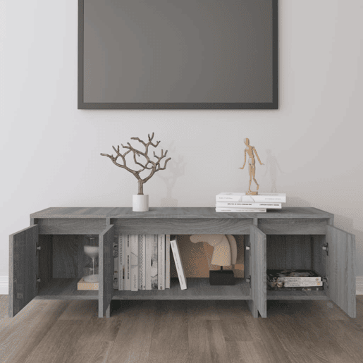 Móvel de TV - Modulo de TV - Armário de TV 120x30x40,5 cm aglomerado cor sonoma cinzento