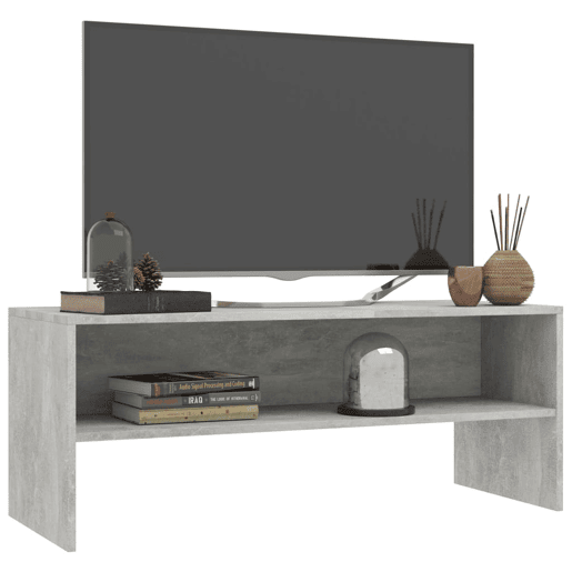 Móvel p TV, Armário de TV 100x40x40 cm derivados de madeira cinzento cimento