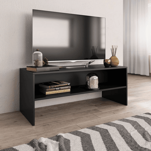 Móvel de TV - Modulo de TV - Armário de TV 100x40x40 cm derivados de madeira preto