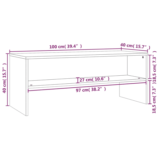 Móvel de TV - Modulo de TV - Armário de TV 100x40x40 cm derivados de madeira preto