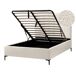 Beliani Cama con almacenaje Bouclé SEZANNE 150x215 Beliani Cama con almacenaje Bouclé SEZANNE 150x215 Crema