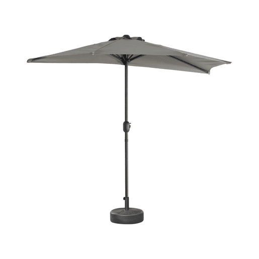 Meio guarda-chuva para varanda 2,5m, Calvi, Verde caqui, 250x250x228 cm