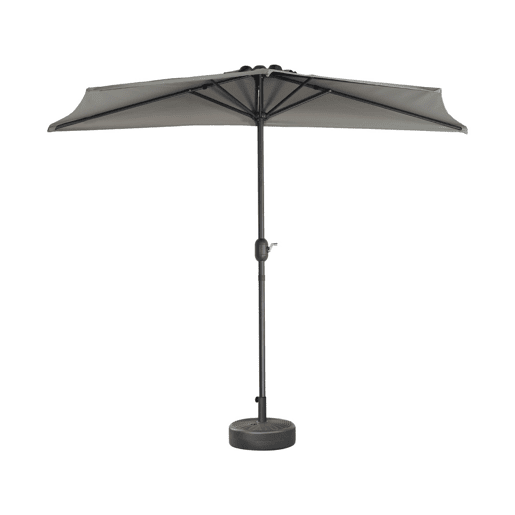 Meio guarda-chuva para varanda 2,5m, Calvi, Verde caqui, 250x250x228 cm