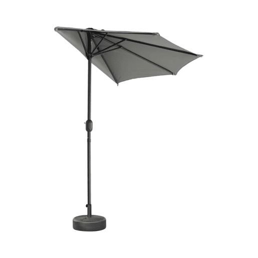 Meio guarda-chuva para varanda 2,5m, Calvi, Verde caqui, 250x250x228 cm