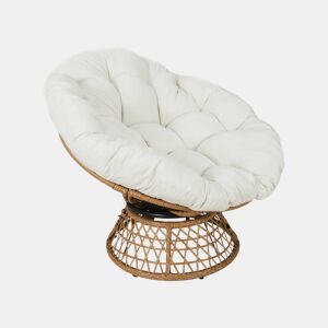 Cadeirão Papasan em polyrotin, loveuse exteriorinterior, 96cm, Tahiti, Cru, 96x77x86 cm