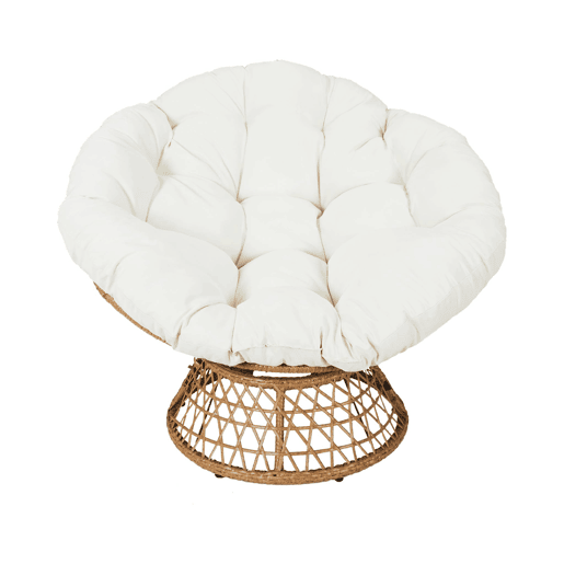 Cadeirão Papasan em polyrotin, loveuse exteriorinterior, 96cm, Tahiti, Cru, 96x77x86 cm