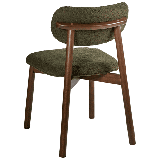 Conjunto de 2 cadeiras de jantar MILLS Bouclé Verde escuro