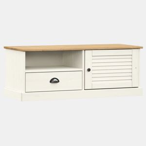 Móvel de TV - Modulo de TV - Armário de TV VIGO 106x40x40 cm madeira de pinho maciça branco