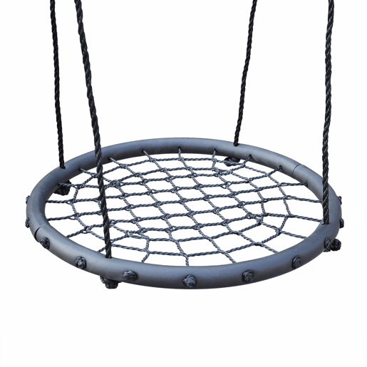 Baloiço de ninho de pássaro para pórtico, 60cm, Aquilons, Preto, 60x60x180 cm
