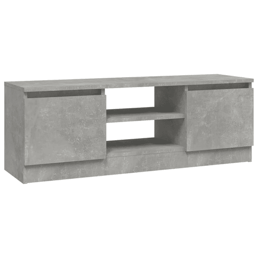 Móvel de TV - Modulo de TV - Armário de TV com porta 102x30x36 cm cinzento cimento