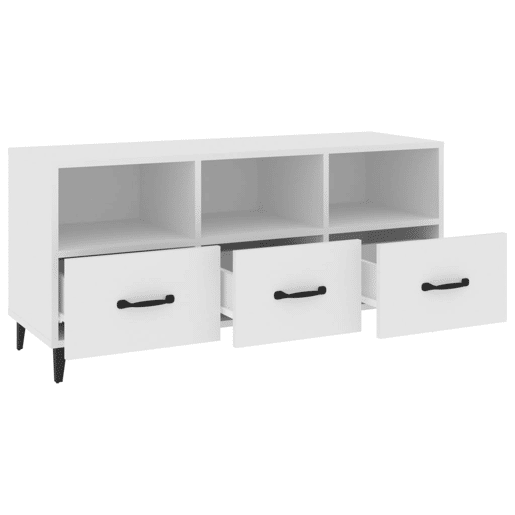 Móvel para TV - Móvel de TV - Armário de TV 102x35x50 cm madeira processada branco
