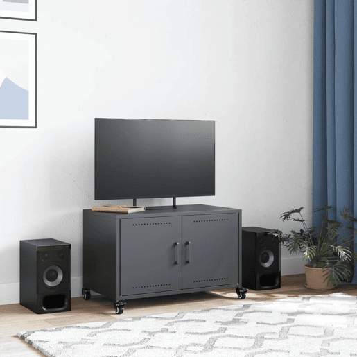 Móvel de TV - Modulo de TV - Armário de TV 68x39x43,5 cm aço antracite