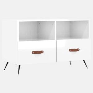 Móvel de TV - Modulo de TV - Armário de TV 80x36x50 cm derivados de madeira branco brilhante