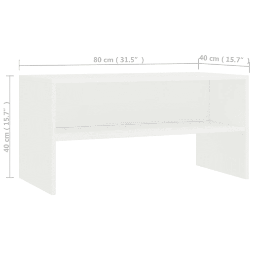 Móvel de TV - Modulo de TV - Armário de TV 80x40x40 cm derivados de madeira branco