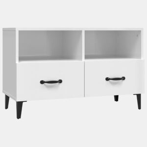Móvel de TV - Modulo de TV - Armário de TV 80x36x50 cm derivados de madeira branco brilhante