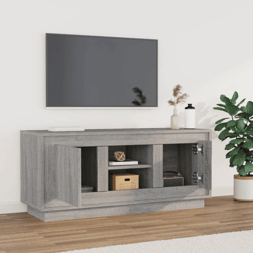 Móvel de TV - Modulo de TV - Armário de TV 102x35x45 cm derivados de madeira cinzento sonoma