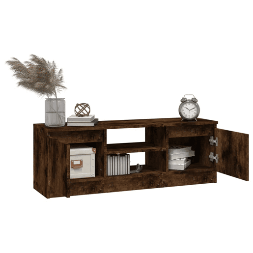 Móvel de TV - Modulo de TV - Armário de TV com porta 102x30x36 cm carvalho fumado
