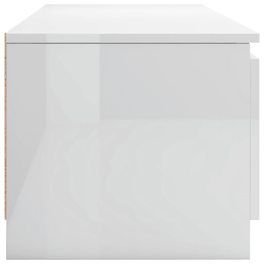 Móvel para TV - Móvel de TV - Armário de TV 140x40x35,5cm derivados madeira branco brilhante