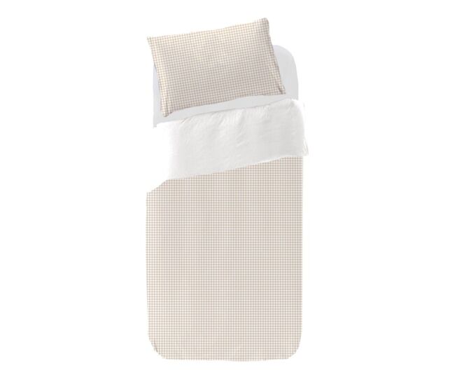Funda nórdica bebé vichy vichy - beige - maxicuna (110x140)