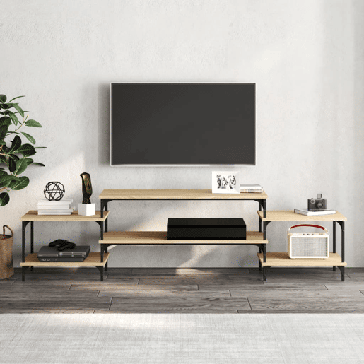 Móvel de TV - Modulo de TV - Armário de TV 197x35x52 derivados de madeira carvalho sonoma