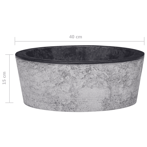 Lavatório - Lavabo - Pia de banheiro Ø40x15 mármore preto